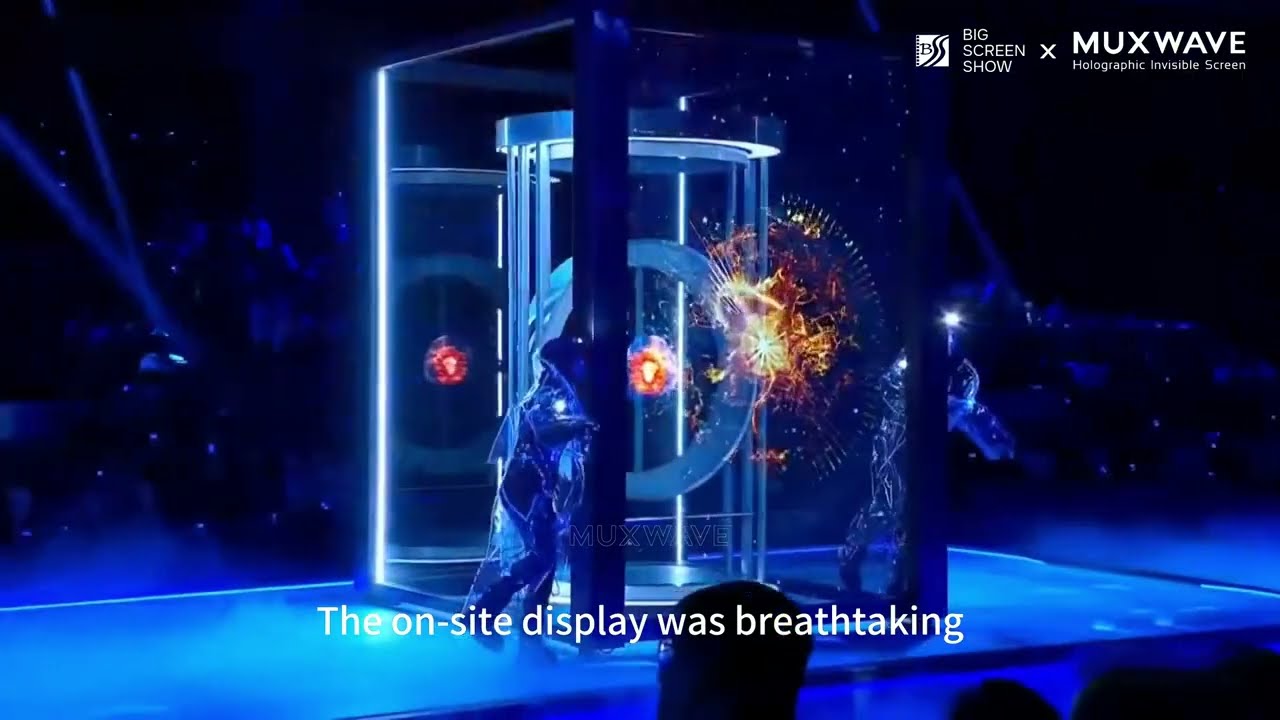 At a recent high-tech event, MUXWAVE served as the display medium with stunning effect.