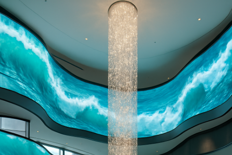 building custom‑shaped led displays without moire in curved design