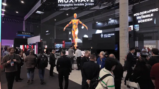 MUXWAVE Holographic Invisible Screen Wows Crowds at ISE 2026 1 ISE2026 muxwave 11
