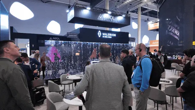 MUXWAVE Holographic Invisible Screen Wows Crowds at ISE 2026 3 MUXWAVE LED Transparent LED Kiosk screens