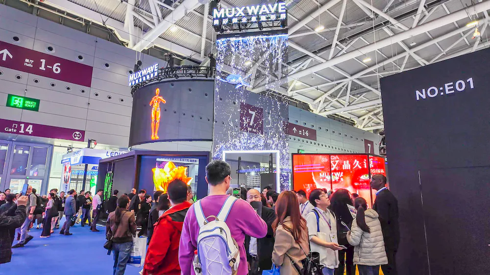 Muxwave at ISLE 2026: Transparent Display Steals the Show in Shenzhen 1 muxwave isle 2026 exhibition site 7 1